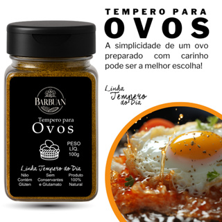 Tempero especial para Ovos 100% Natural Pote 100g - Barbuan Casa de Sabores em Oferta na Shopee