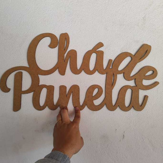 Lettering Decoração Chá de Panela MDF Cru 3mm 60x30 cm em Oferta na Shopee