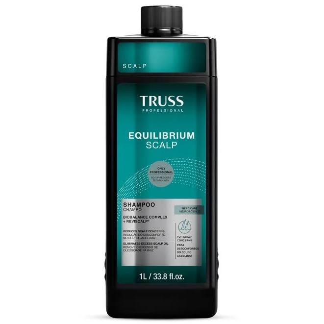Truss Shampoo Equilibrium Scalp Profissional 1 Litro Remove Caspa e Coceira