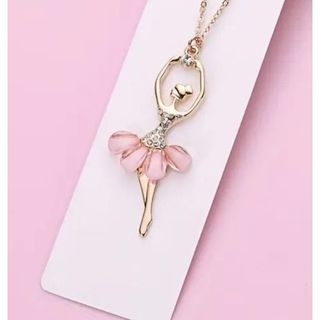 Colar Pingente Bailarina Acessório Feminino Colar Ballet CodP57 Colar Feminino Elegante Casual Moda Fashion para Mulhere