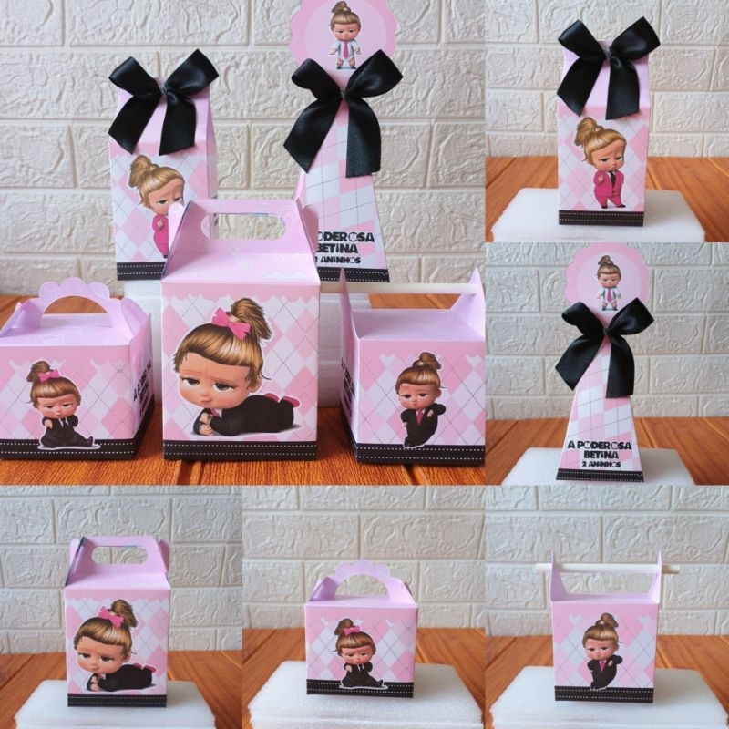 PEGUE E MONTE - Caixinhas Personalizadas A Poderosa Chefinha para aniversário/ Kit Caixinhas Lembrancinhas
