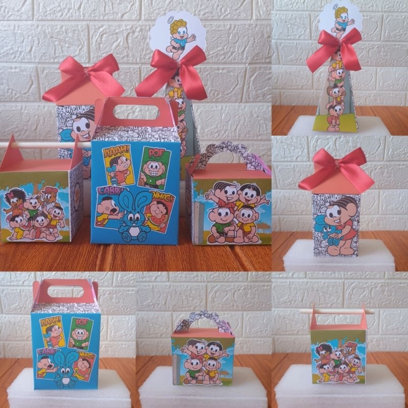 PEGUE E MONTE - Caixinhas Personalizadas Turma da Monica para aniversário/ Kit Caixinhas Lembrancinhas Festa