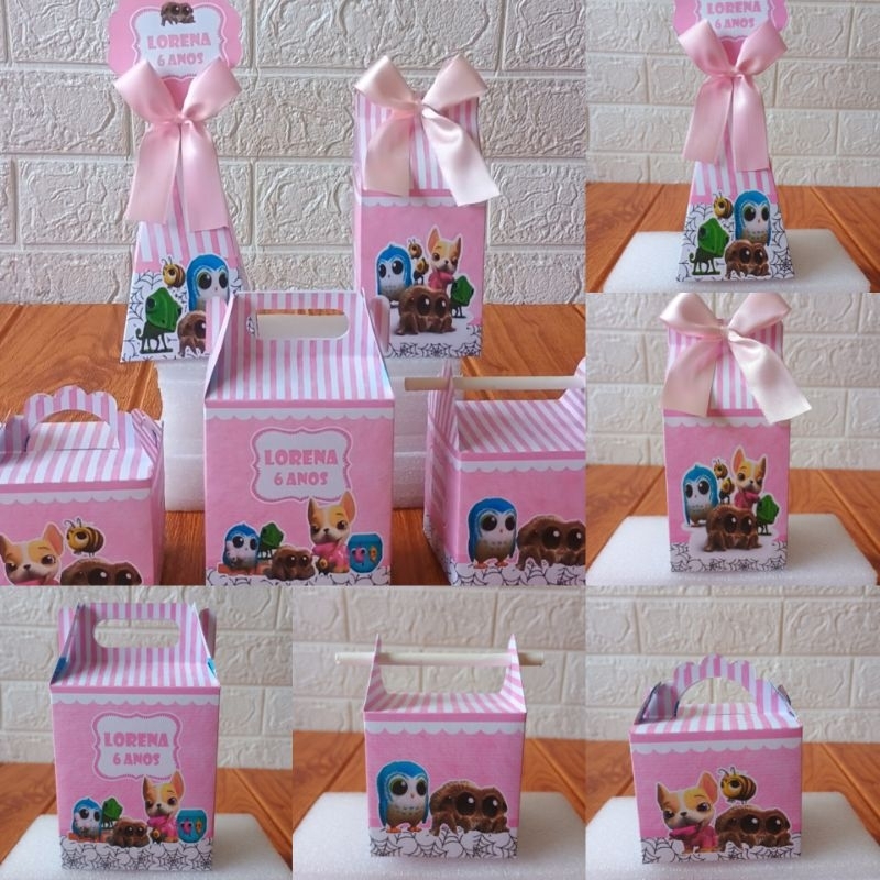 PEGUE E MONTE - Caixinhas Personalizadas Lucas a Aranha Menina para aniversário/ Kit Caixinhas Lembrancinhas Festa