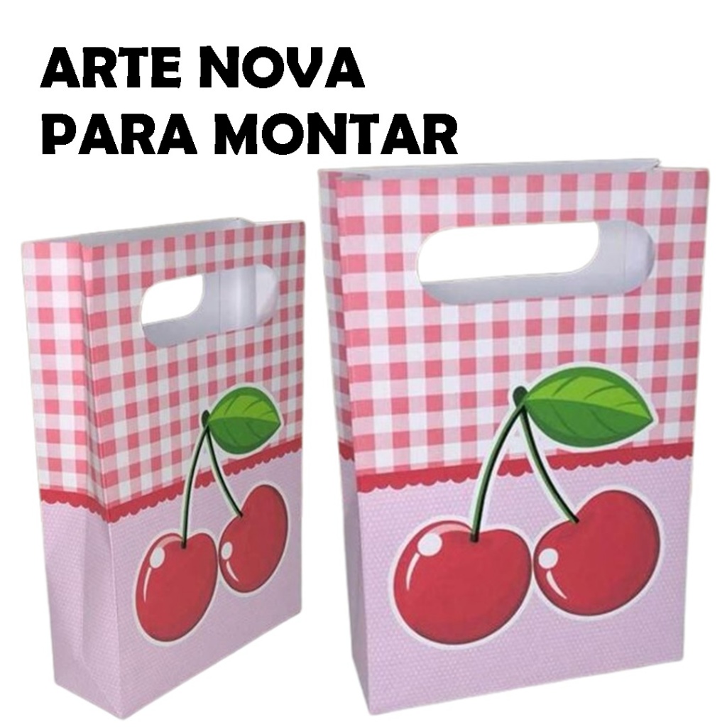 Sacolinha Surpresa Personalizada Cerejinha Lembrancinha para Festa Infantil