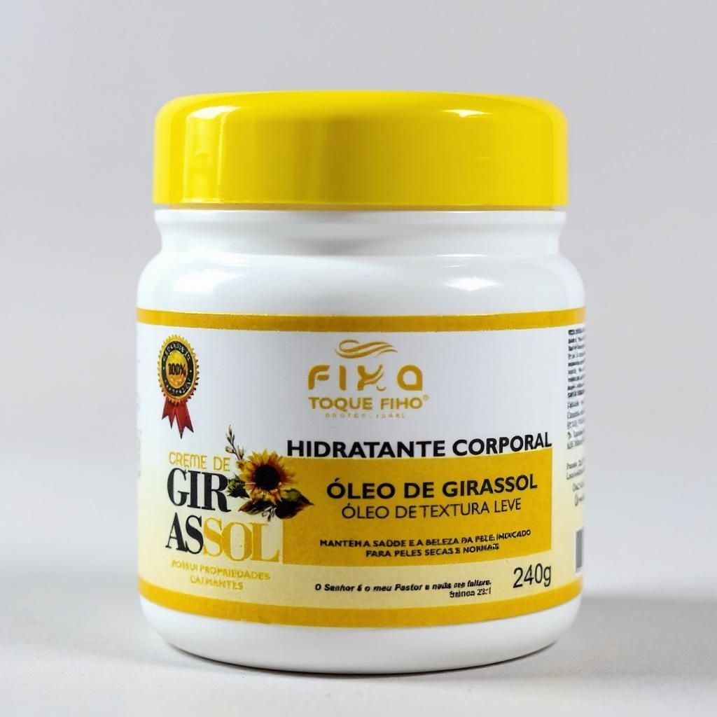 Hidratante á Base de Oleo de Girassol mesma marca que o Creme de Pedreiro 240g para pele Deixa Cheirosa e Macia Fixa