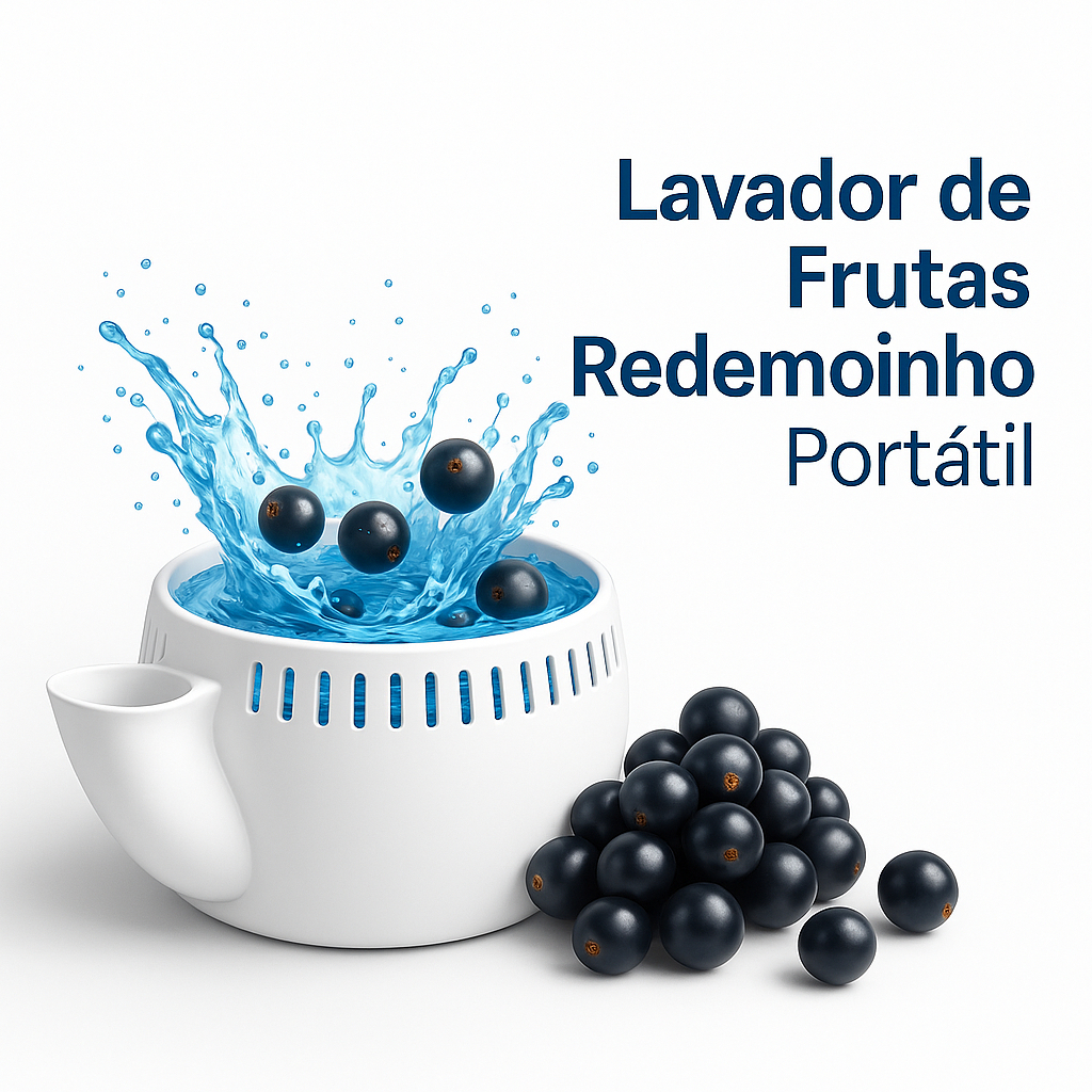 Lavador de Frutas Redemoinho Portátil | Lava Fácil com Dreno Frutas e Vegetais Pequenos