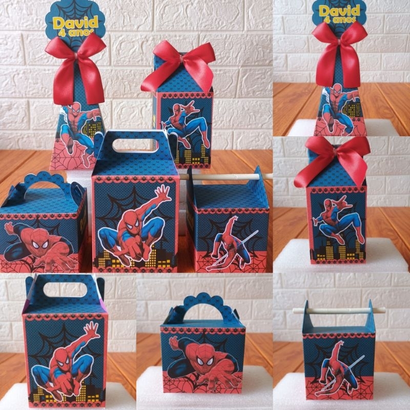 PEGUE E MONTE - Caixinhas Personalizadas Homem Aranha para aniversário/ Kit Caixinhas Lembrancinhas Festa