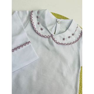 Body Gola Bordada Rococós Mod. Isabela - P 0 a 3 meses - Saída Maternidade Menina em Oferta na Shopee