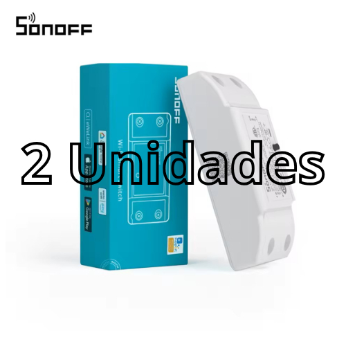 (2x) Sonoff Basic R4 Interruptor Wi-Fi Automação Residencial Compatível com Alexa e Google Nest