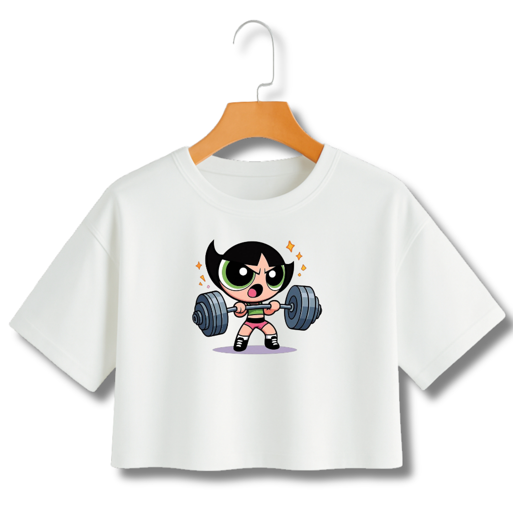 CAMISETA ESTILO CROPPED FEMININO SUPER PODEROSA DOCINHO MAROMBA