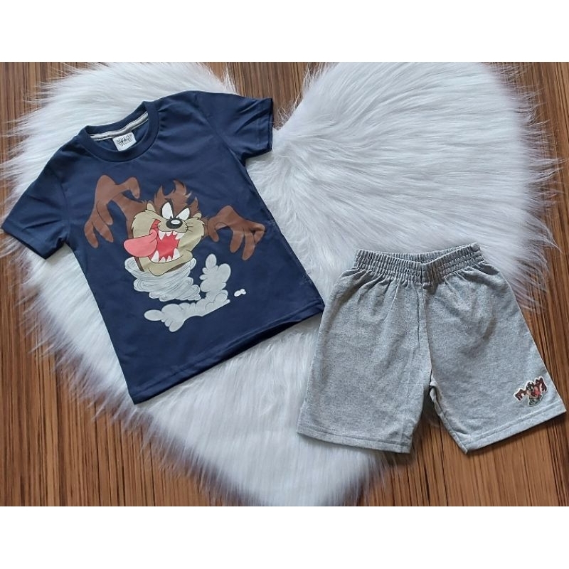 Conjunto Infantil Masculino Personagens – Camiseta e Shorts Tam 4