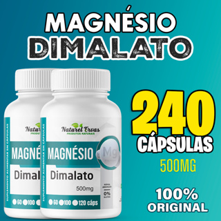 Suplemento Magnésio Dimalato Puro 120 Capsulas 100% Original 500mg em Oferta na Shopee