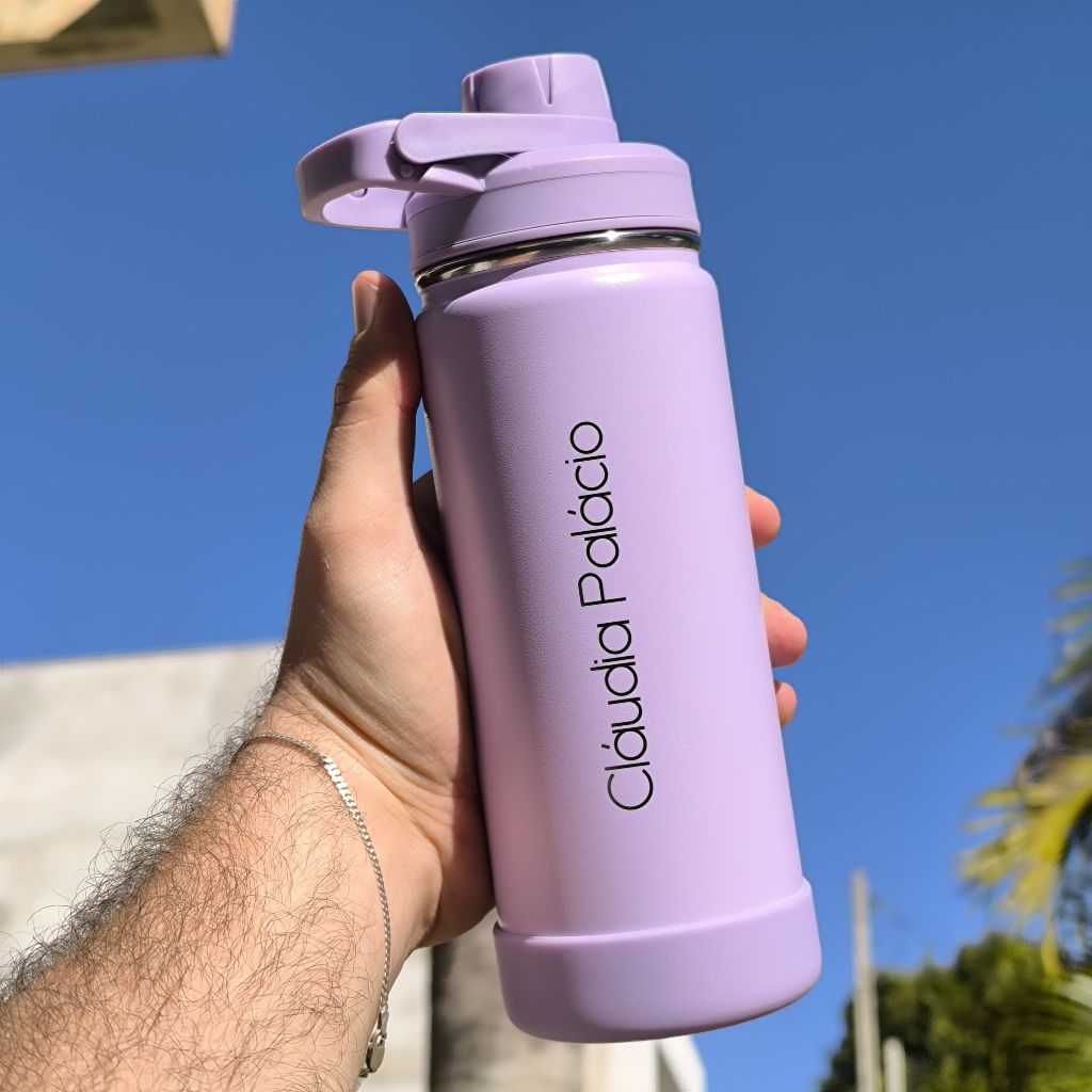 Garrafa Térmica Personalizada a Laser Bear Thermal Aeris 550ml ou 750ml seu nome, time ou profissão em Oferta na Shopee