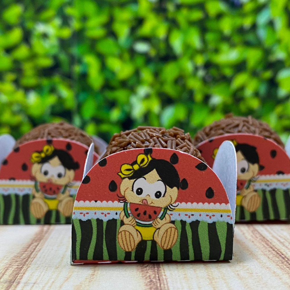 Forminhas Personalizadas - Doce Brigadeiro - 4 Pétalas Festa, Aniversário Magali Baby