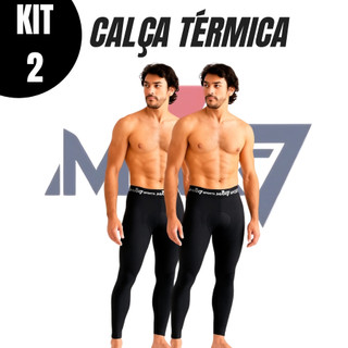 Calça Térmica Kit C/2 Proteção Solar UV50+ Segunda Pele Esportiva caminhada/lazer