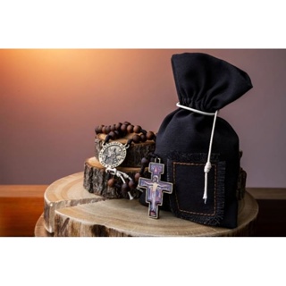 Terço Votos Franciscano em Madeira Imbuia 8mm c/ Saquinho São Francisco de Assis em Oferta na Shopee