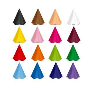 Kit 10/20/30/40/50 Chapéu De Festa Infantil - Chapeuzinho Para Aniversário Várias Cores Pacote Com 10 Unidades em Oferta na Shopee