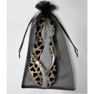 Kit com 25 Und/ Saco Organza 20x30 Preto Para Colocar Chinelo. Entrega Rápida. em Oferta na Shopee