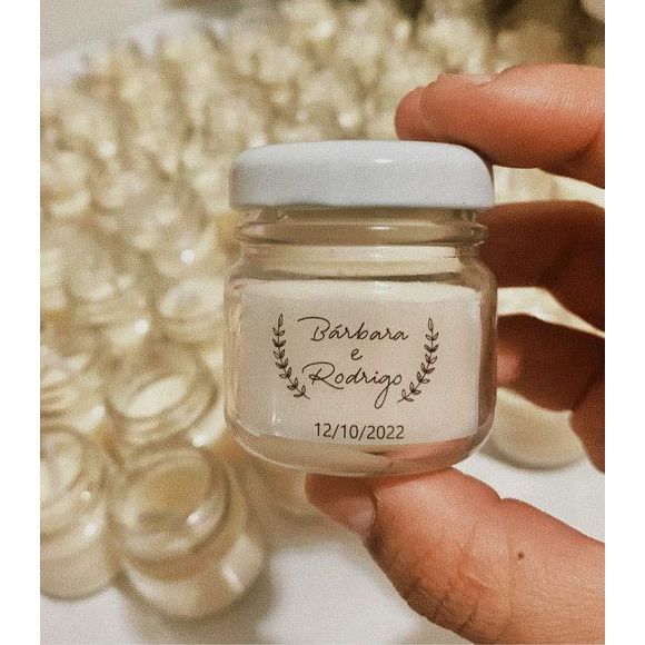 Kit 100 Mini Velas Aromáticas Personalizadas • Lembrancinha Perfumada para Casamentos, Chá de Bebê, Aniversários
