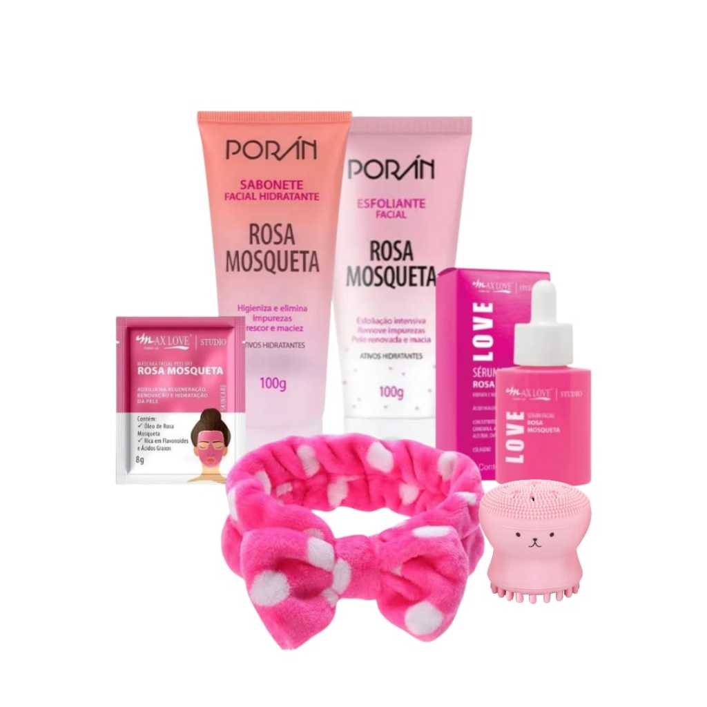 Kit Skin Care Limpeza de Pele e Hidratação profunda Rosa Mosqueta Completo