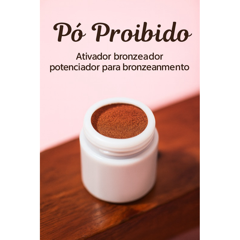 Ativador bronzeador pó proibido para bronzeamento em Oferta na Shopee