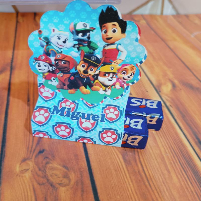 Porta Bis Duplo Personalizado Patrulha Canina Festa Lembrancinha Aniversário Fazemos Todos os Temas