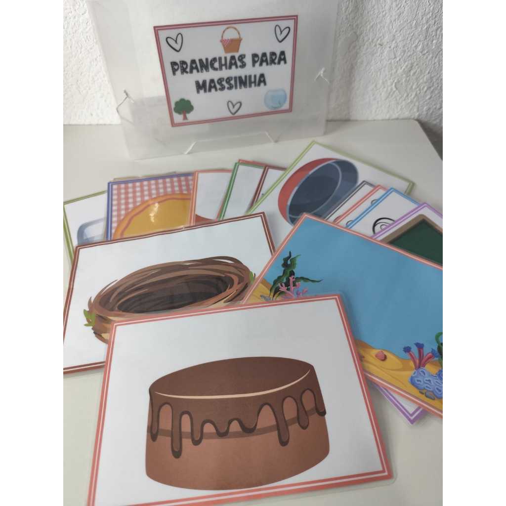 Fichas plastificadas Cenários Pranchas para Massinha