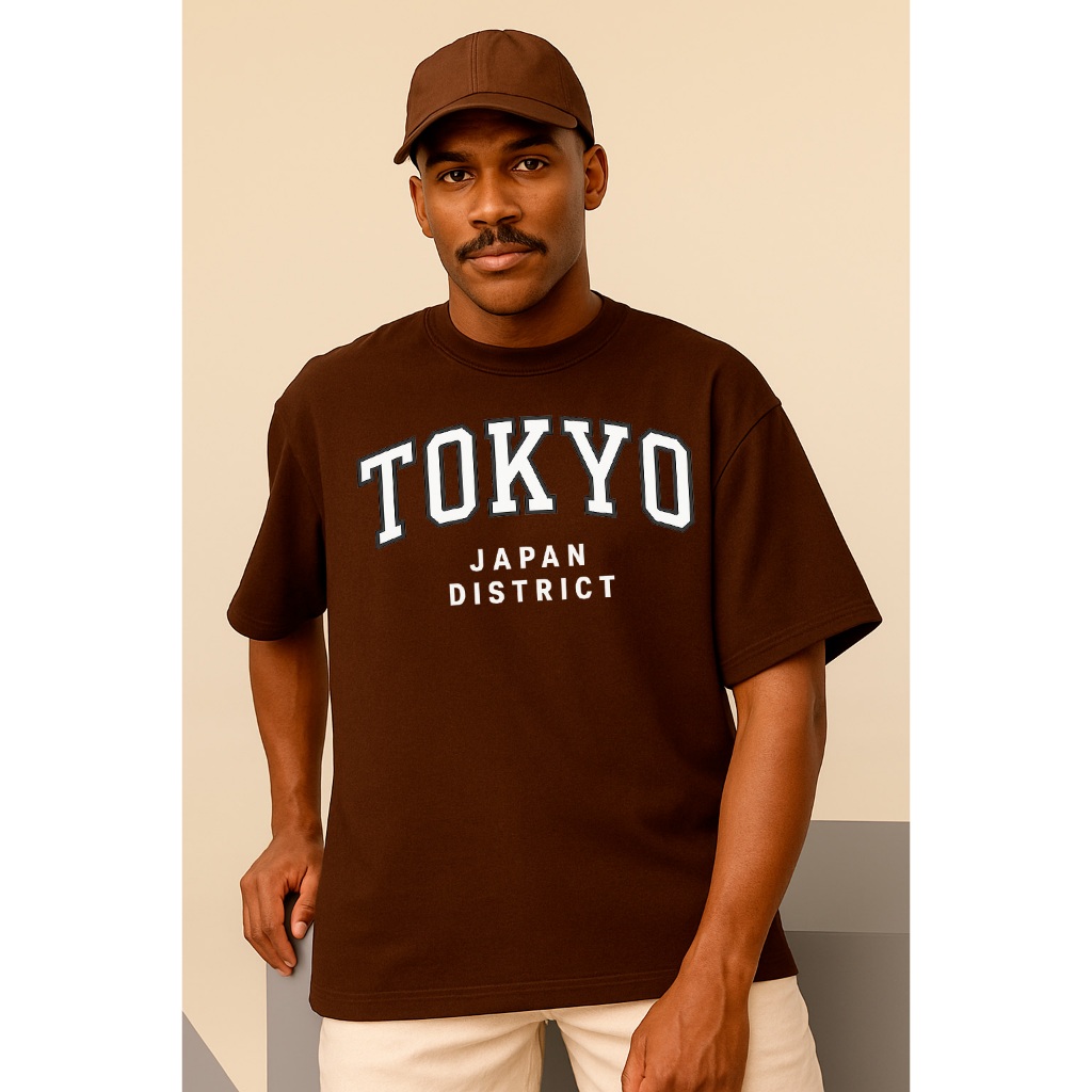 Camiseta Americana Oversized Gringa Verão Solto Larga Estilo Versátil Moda Tokyo Japão Japones Gola