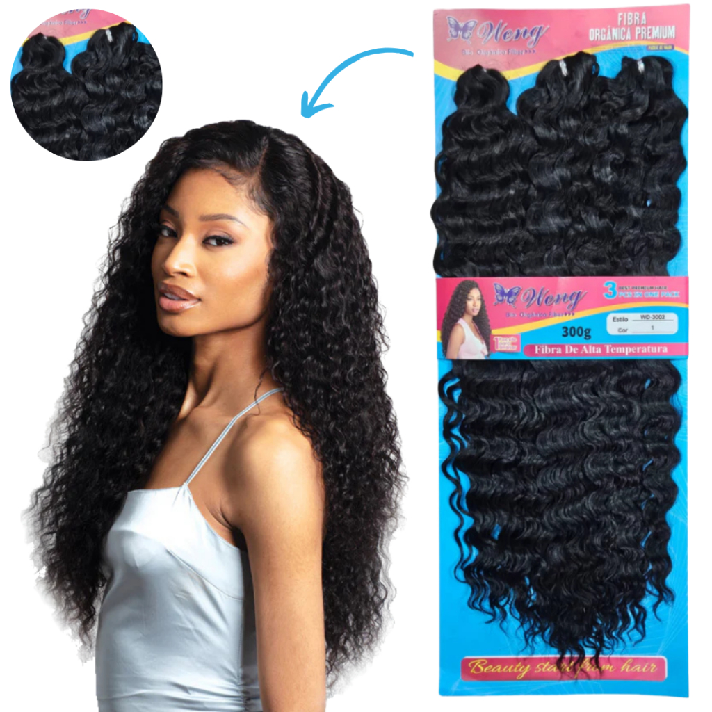 Cabelo Cacheado Wd-3002 300g 70cm Weng Orgânico Melhor Preço