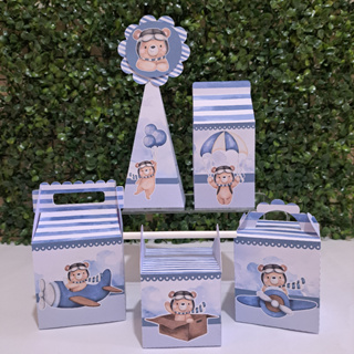 Kit Festa Ursinho Aviador Personalizado Pegue e Monte | Lembrancinhas Infantil em Oferta na Shopee
