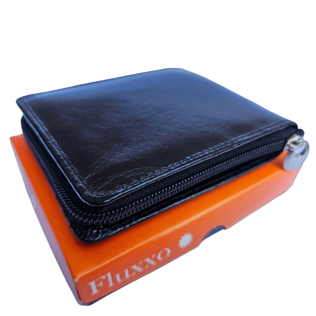 Carteira masculina de couro ziper porta cartão organizadora de documentos cartões notas rg cnh em Oferta na Shopee