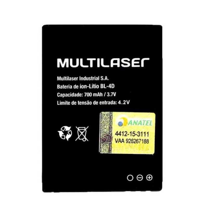 Bateria multilaser Bl-4D P/ Smartphone Vita / Vita Ii (P9016/48)