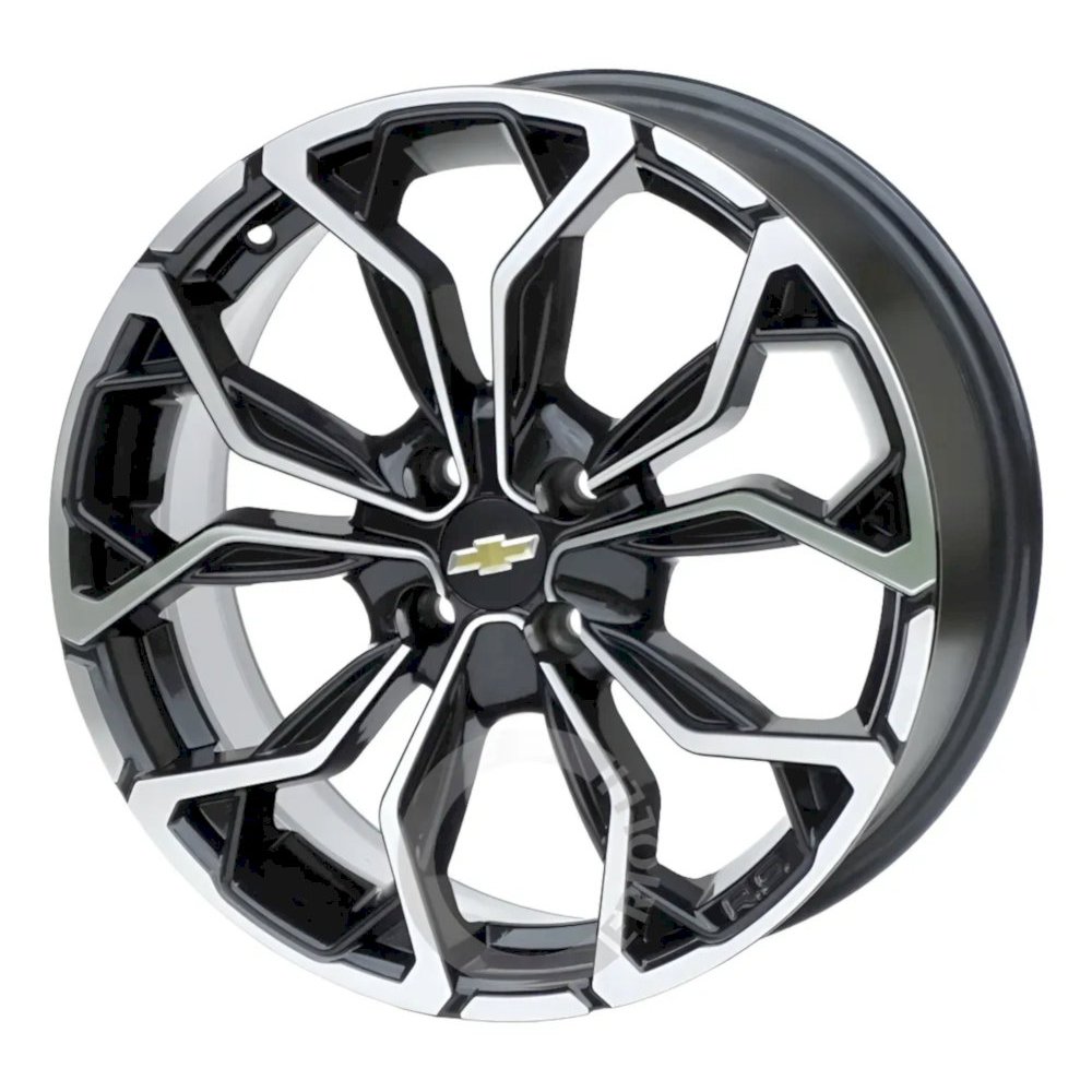 Kit 2 Rodas GM Aro 15x6 4X100 Chevrolet Cobalt Onix Celta Corsa Bicos de Brinde Preto com Diamantado M16