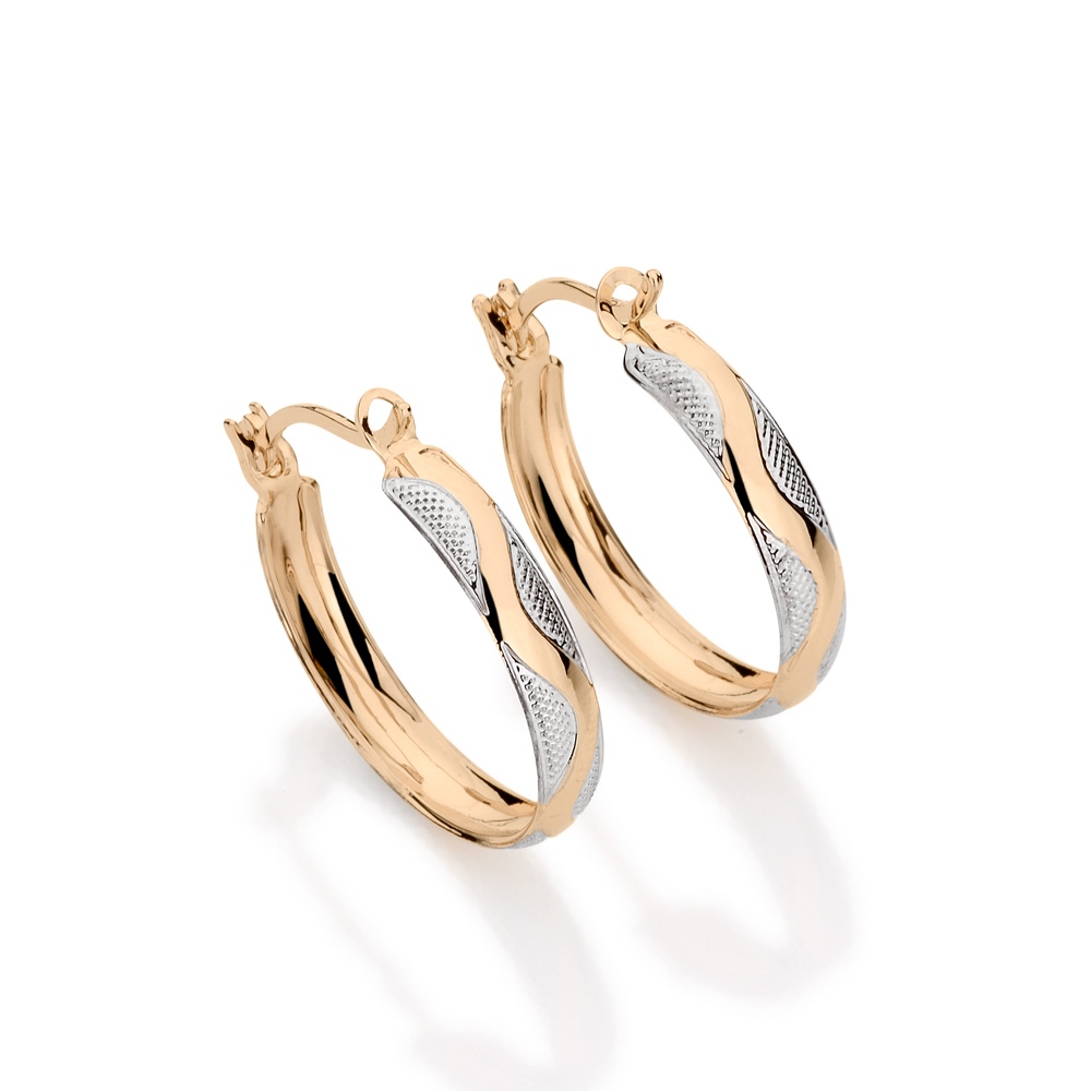 Argola Rommanel Feminina Banhada A Ouro 18k Com Aplicação De Rhodium 523921 em Oferta na Shopee