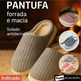 Pantufa Chinelo Inverno Chinelo de Quarto Masculino Adulto, Pantufa Chinelo de Inverno Adulto - varias cores