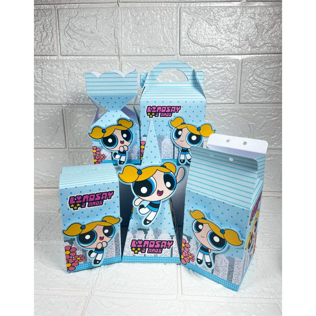 Kit Personalizados Lindinha - Meninas Super Poderosas Lembrancinhas Caixinhas para Festa De Aniversário
