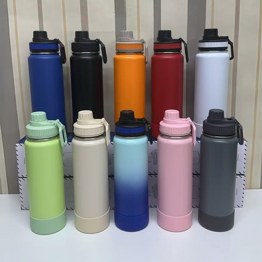 Garrafa Térmica com Bota De Silicone Protetora 350ML/ 600ML/ 800ML  garrafa infantil volta das aulas em Oferta na Shopee