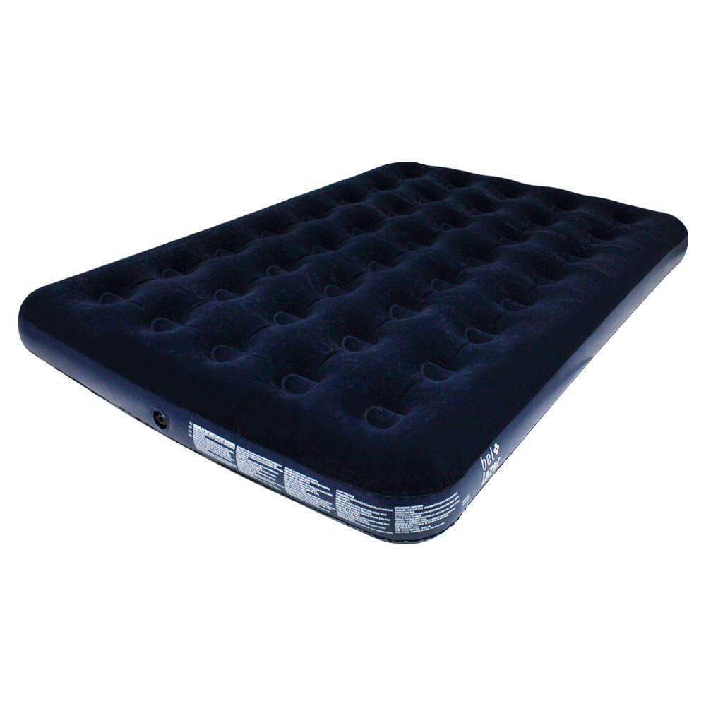 Colchão de Ar Inflável Grande Casal Bel Aveludado Super Resistente 300kg Multiuso - Bel em Oferta na Shopee