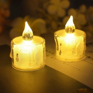 20 Unidades Vela Led Eletrônica Amarela Linda Decorativa Com Baterias/Festa/Casamento/Dec…