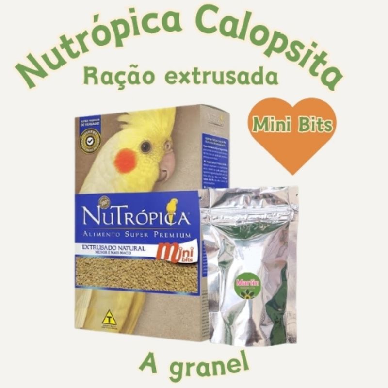 Nutrópica Calopsita natural EXTRUSADA MINI BITS para Calopsita, Agapornis, psitacídeos, A GRANEL