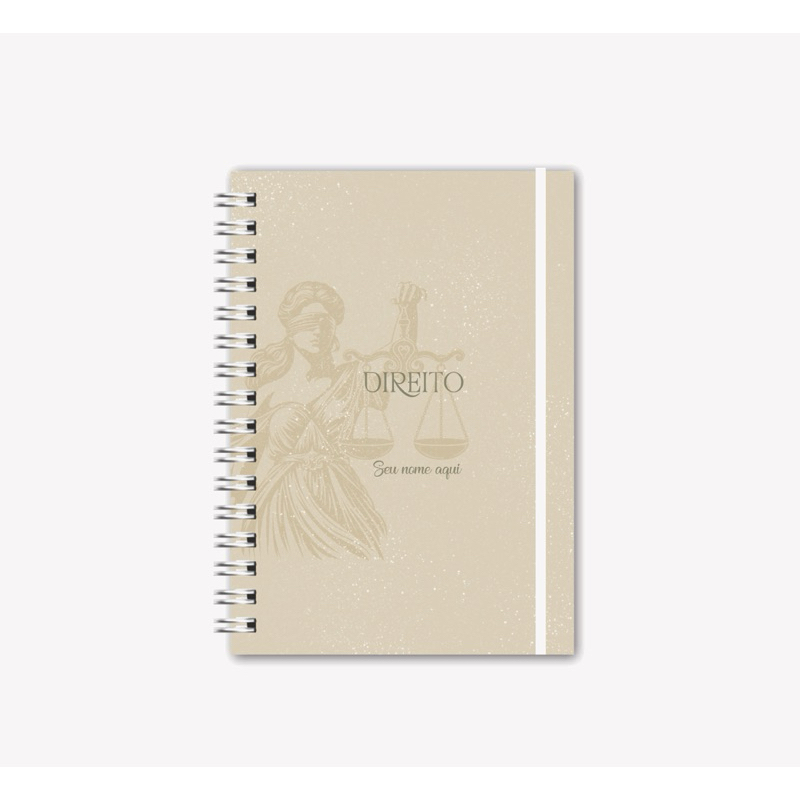 Caderno Profissões: Direito - Capa Dura - Advogada - Personalizado - Floral