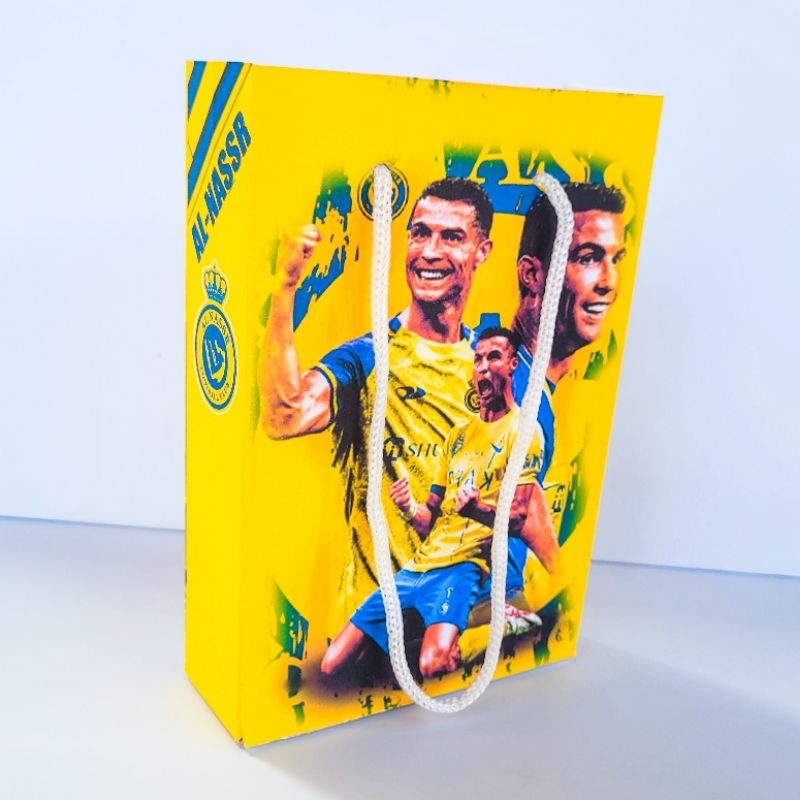 Mini Sacolinha PP Al Nassr Cristiano Ronaldo CR7 Pegue Monte Lembrancinha Festa 1 ano Futebol Menino em Oferta na Shopee