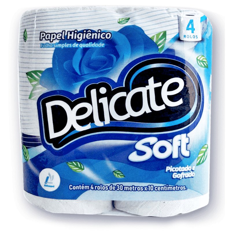 Kit Fardo 64, 24, 16 e 8 Papel Higiênico Delicate Soft FOLHA SIMPLES - 30m Atacado Barato