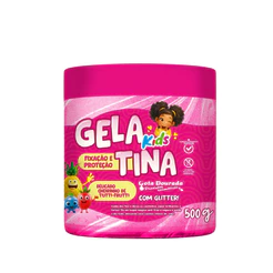 Gelatina Cabelos Cacheados Gota Dourada - Kids Com Glitter - Tutti Frutti