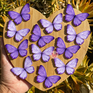 30 Borboletas 5CM Dois Tons de Roxo |Topo de Bolo, Lembrancinhas, Buquês, Jardim Encantado em Oferta na Shopee