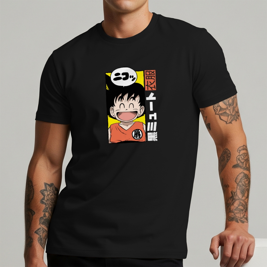 Camiseta Masculina Goku Criança Anime Dragon Ball Estilosa Estampa Divertida 100% Algodão