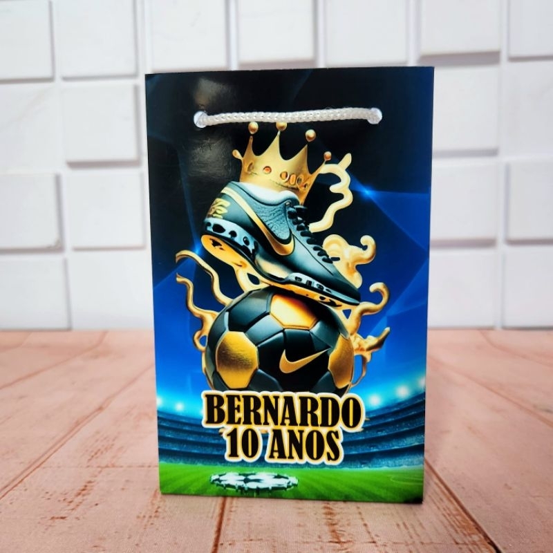 Sacolinha Surpresa Personalizada Futebol Lembrancinha de Aniversário Festa Infantil