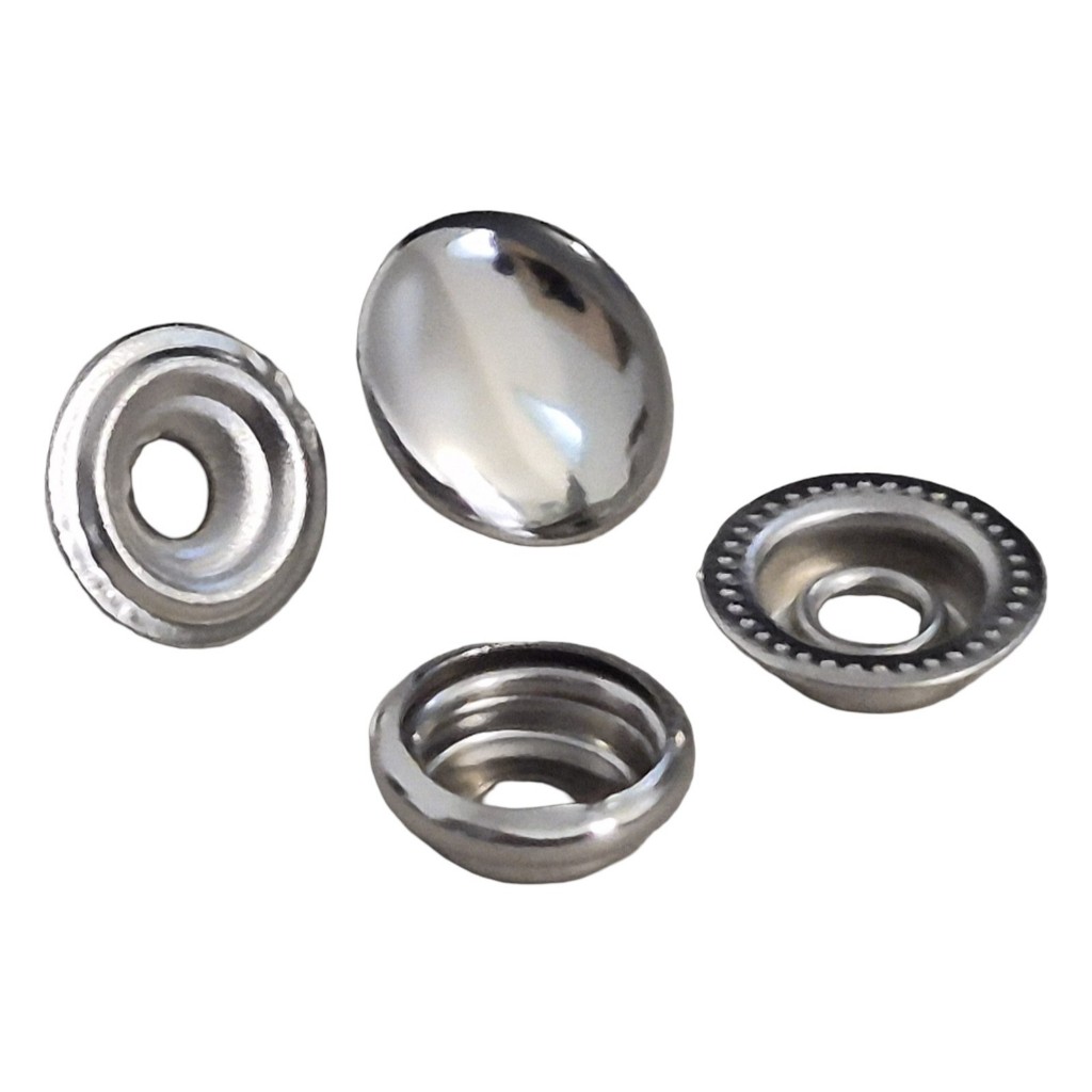 Botão de pressão 80 e 100 de ferro da Baxmann niquelado e latonado em Oferta na Shopee