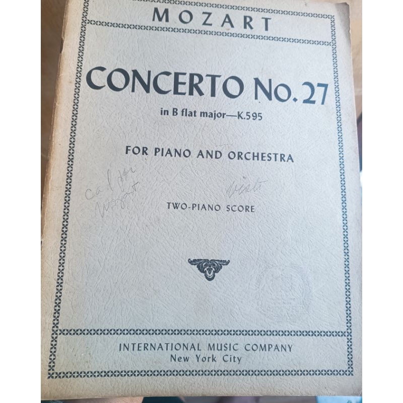 Partitura Antiga Mozart Concerto No. 27 in B flat major---K.595