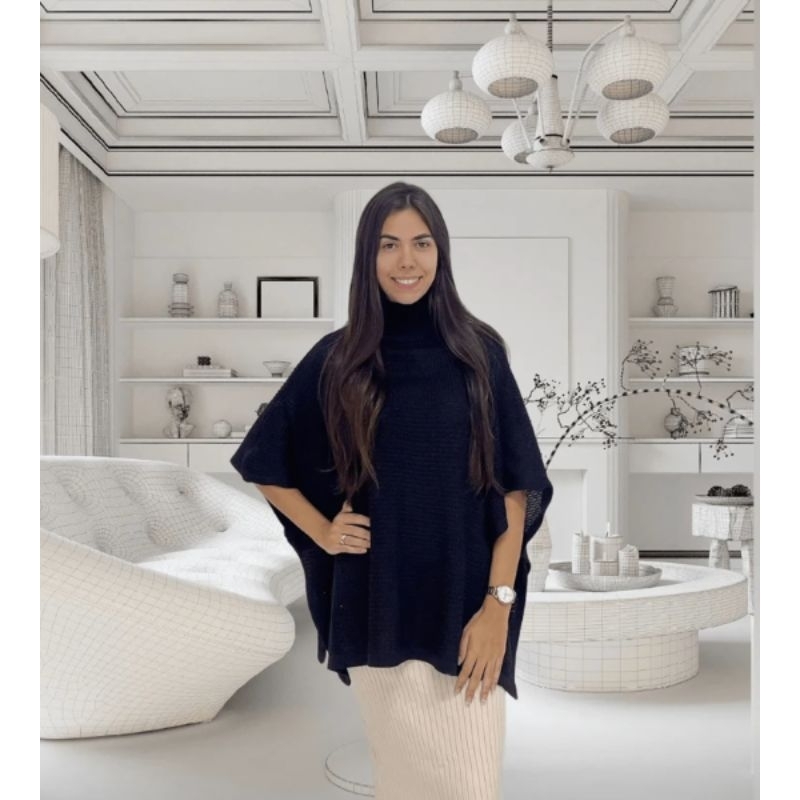 Capa de trico com Gola Alta-45